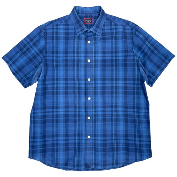 UNTUCKit Men's EUC Notro Blue Plaid Button Up Shirt | Size L - Picture 2 of 8